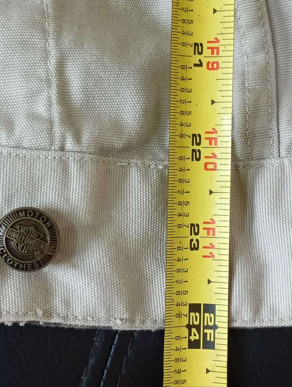 Harley-Davidson Women's Light Beige Studded Denim Jacket - Picture 15 of 16